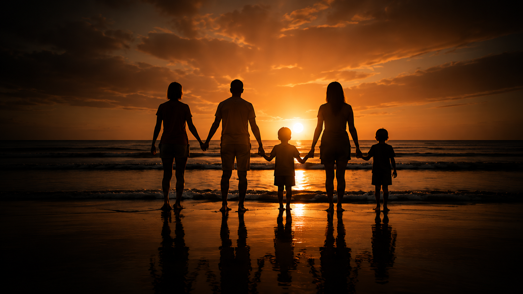 Human family representing the future of human identity