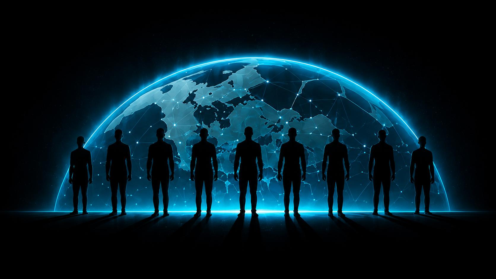 Human beings connected through a global digital trust network